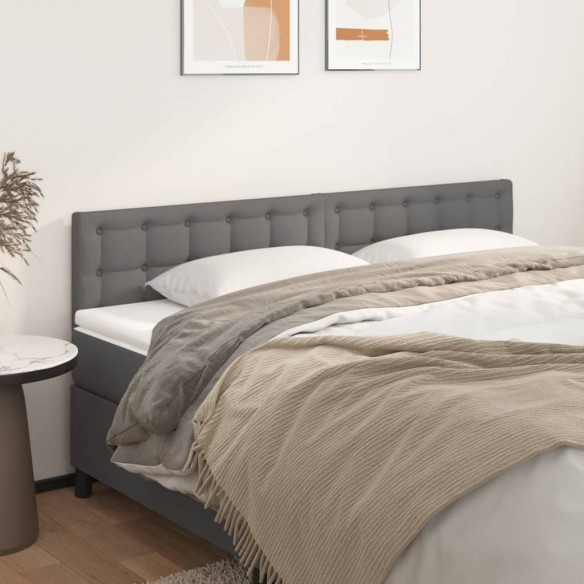 Têtes de lit 2 pcs Gris 100x5x78/88 cm Similicuir