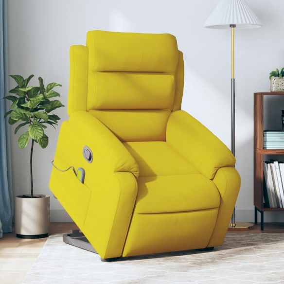 Fauteuil de massage inclinable Jaune Velours