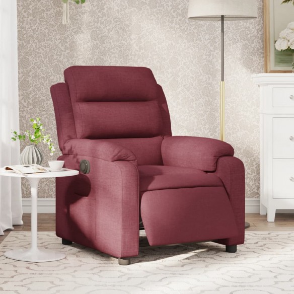 Fauteuil inclinable électrique Rouge bordeaux Tissu