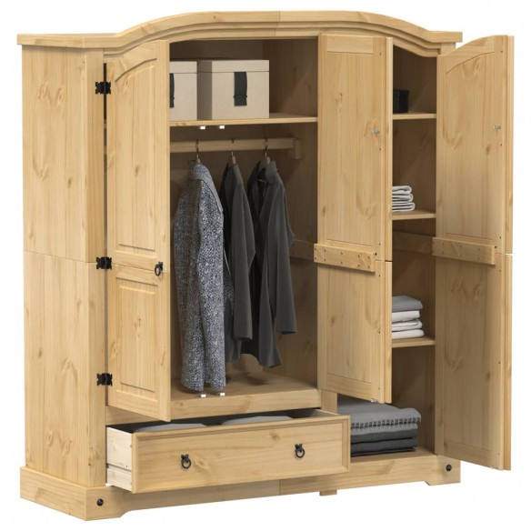 Garde-robe Corona 151,5x52x170 cm bois de pin massif