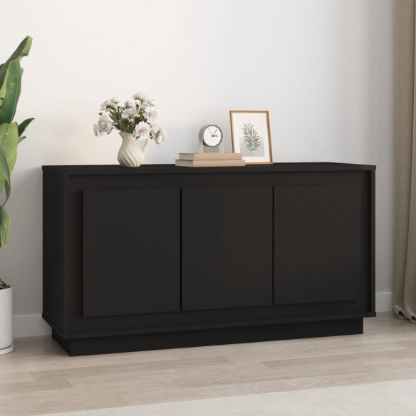 Buffet noir 102x35x55 cm bois d'ingénierie