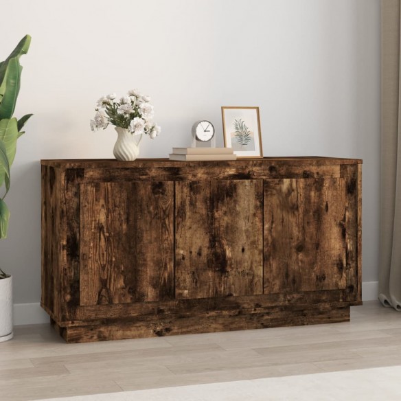 Buffet chêne fumé 102x35x55 cm bois d'ingénierie