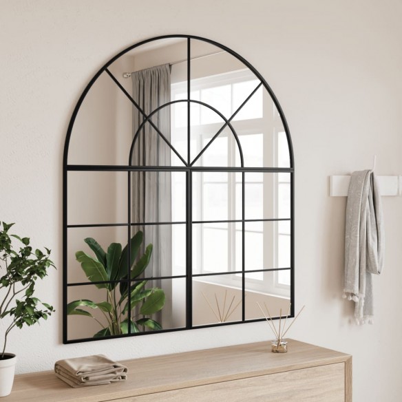 Miroir mural noir 100x50 cm arche fer