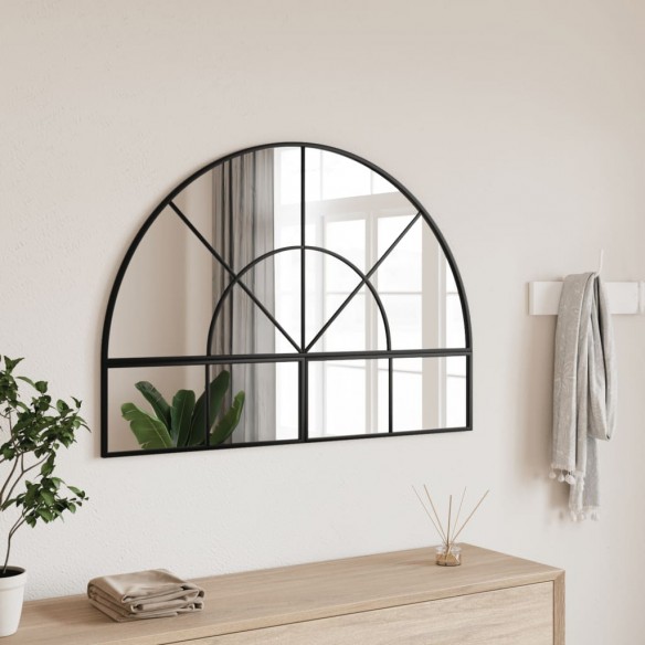 Miroir mural noir 100x70 cm arche fer