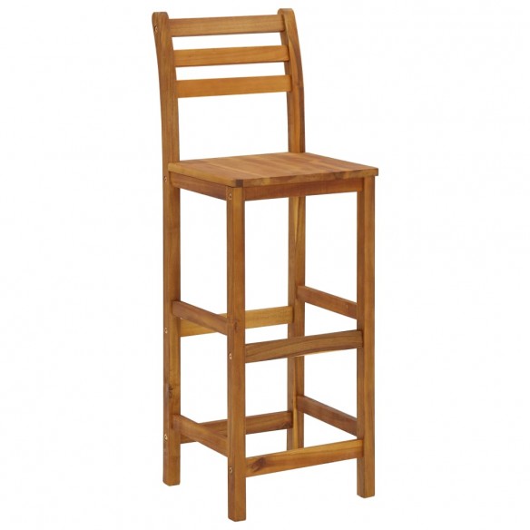 Tabourets de bar lot de 4 bois d'acacia solide