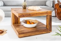 Table basse carré en bois massif 60x60 cm