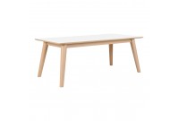 Table basse rectangulaire design scandinave coloris blanc