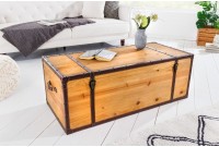 Table basse coffre en bois de sapin 110cm