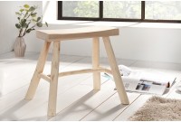 Tabouret 40cm style naturel en bois massif