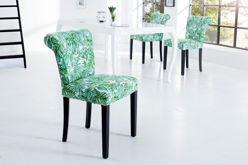 Ensemble de 2 Chaises design motifs floral