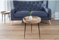 Table d'appoint style scandinave coloris naturel et noir