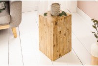 Colonne design naturel de 50 cm en bois massif