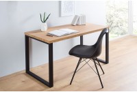 Table de bureau de 120 cm coloris naturel et noir