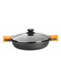 Casserole avec Couvercle en Verre BRA A270540 (40 cm) Aluminium