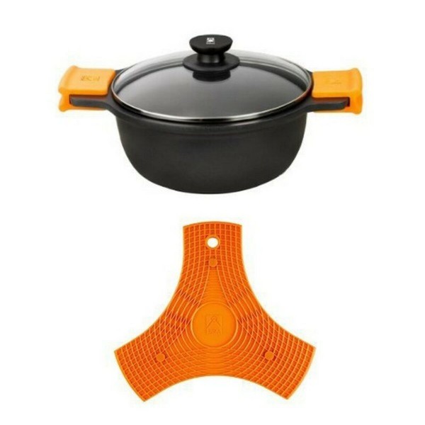 Casserole avec Couvercle en Verre BRA Efficient A270332 8,3 L Ø 32 cm 