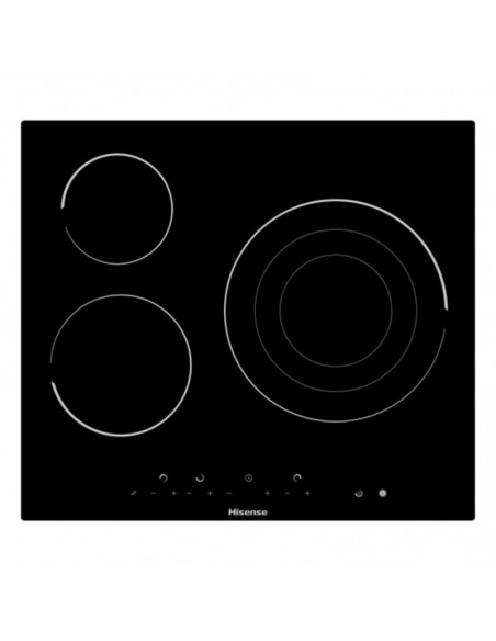 Plaques vitro-céramiques Hisense E6322C 60 cm Noir (3 Zones de cuisson