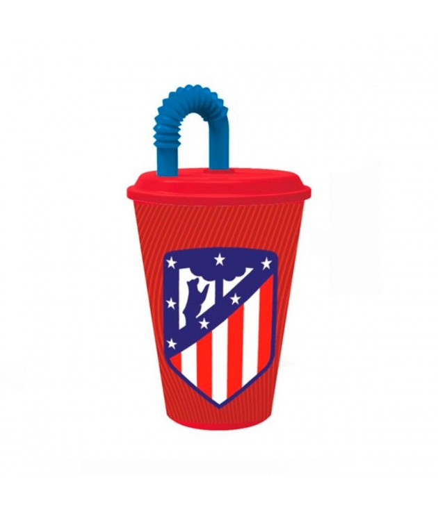 Glass with Lid Atlético Madrid Plastic