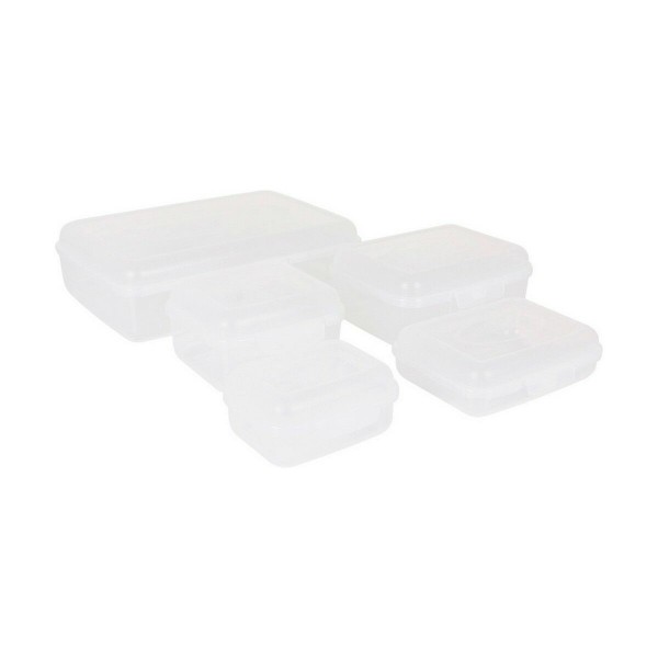 Ensemble de 5 Boîtes à Lunch Tontarelli Fill box Rectangulaire Blanc 5