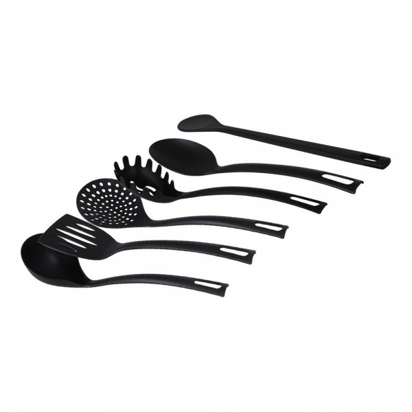 Set d'Ustensiles de Cuisine Quttin Noir Nylon (6 pcs)