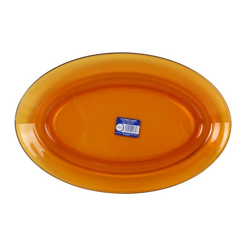 Plat à Gratin Duralex Picardie Verre Ambre Ovale (Ø 36 cm)