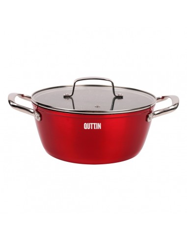 Casserole avec Couvercle Quttin Majestic Rouge (24 x 11,5 cm) (25 x 34