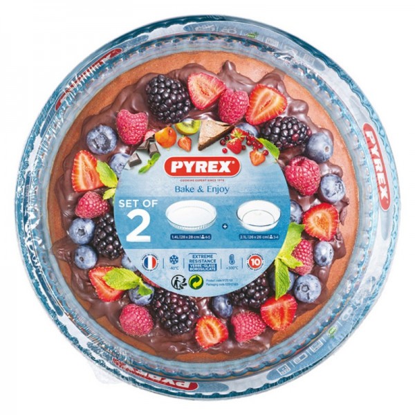 Ensemble de plats de cuisson au four Pyrex Bake&Enjoy Transparent Verr