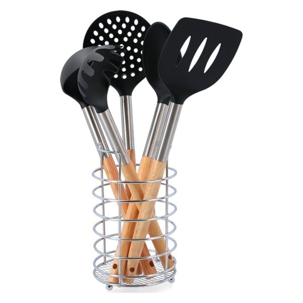 Set d'Ustensiles de Cuisine Quid Baobab Plastique (12,5 x 12,5 x 36 cm