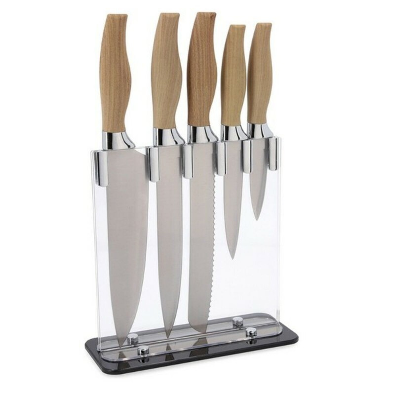 Set of Kitchen Knives and Stand Quid...