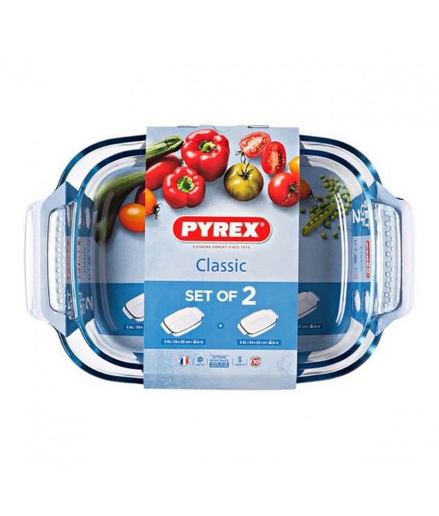 Ensemble de plats de cuisson au four Pyrex Classic Verre borosilicaté 