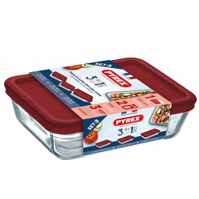 Set of lunch boxes Pyrex Cook &...