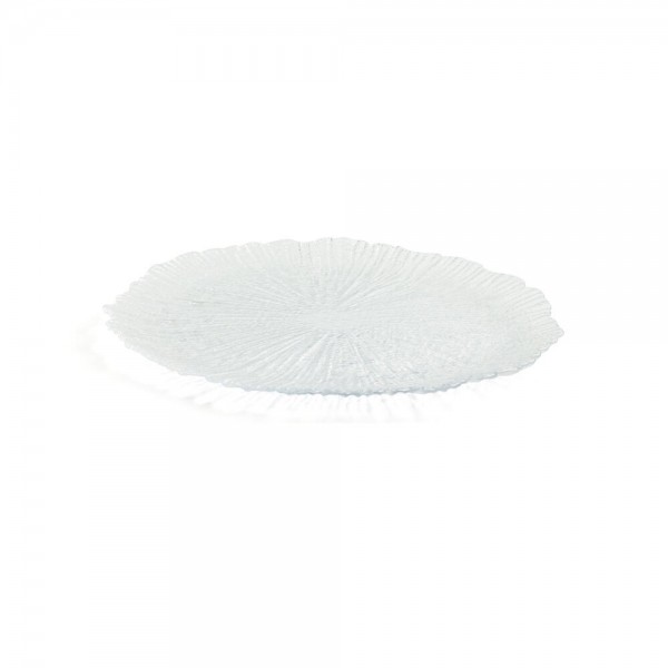 Assiette plate Quid Mar de Viento Transparent verre (Ø 32 cm) (Pack 6x