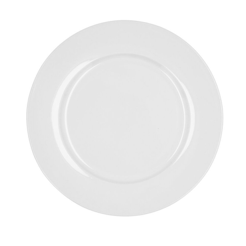 Assiette plate Bidasoa Glacial Céramique Blanc (27 cm) (Pack 4x)