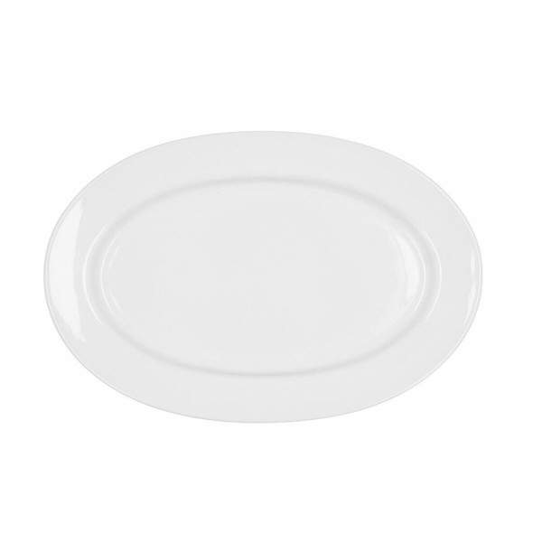 Plat à Gratin Bidasoa Glacial Céramique Blanc (32 x 22 cm) (Pack 3x)