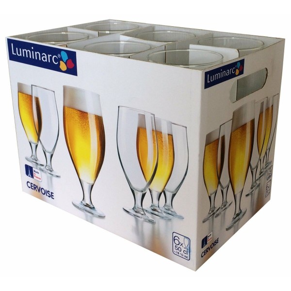 Verre à bière Luminarc Spirit Bar Transparent verre (500 ml) (Pack 6x)