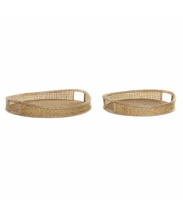 Plateau DKD Home Decor Bambou (2 pcs)