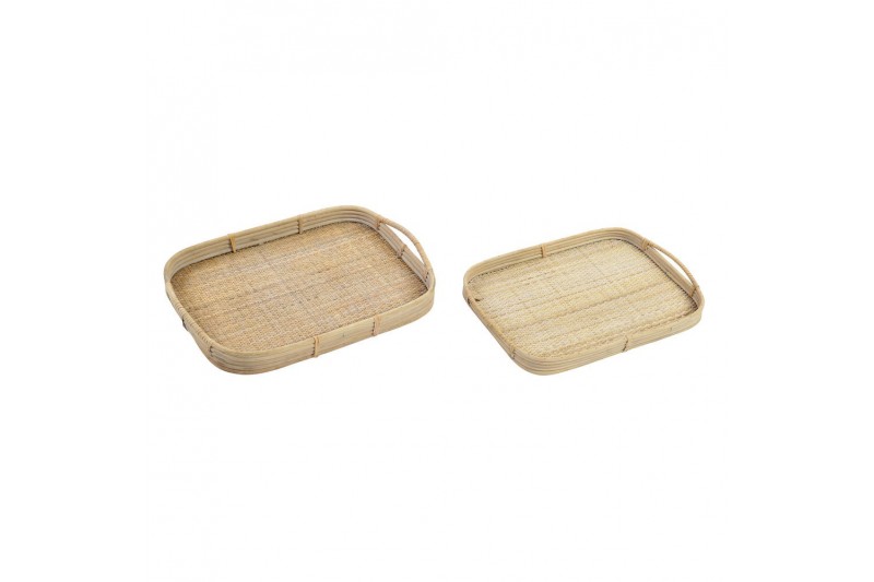 Set of trays DKD Home Decor Brown...