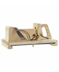 Cutter DKD Home Decor Naturel Bois d'hévéa Ardoise (26.5 x 12 x 11 cm)