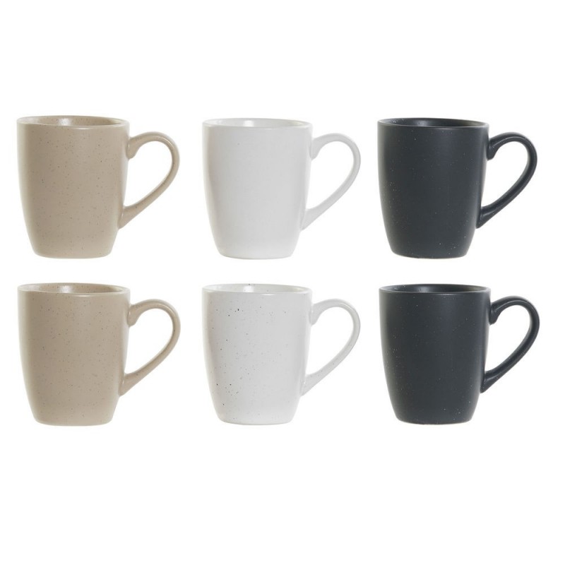 Set of 6 Cups DKD Home Decor White...