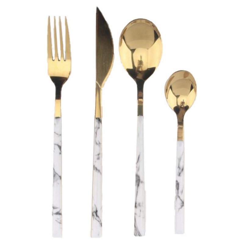 Cutlery set DKD Home Decor Marble (16...
