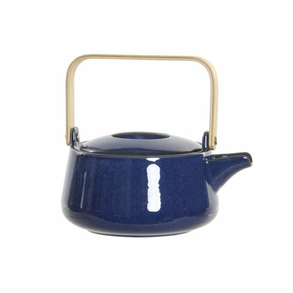 Théière DKD Home Decor S3027093 Porcelaine Bleu Bambou (21 x 17 x 10 c