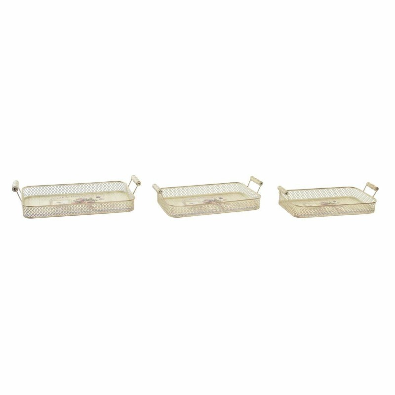 Set of trays DKD Home Decor Metal (40...