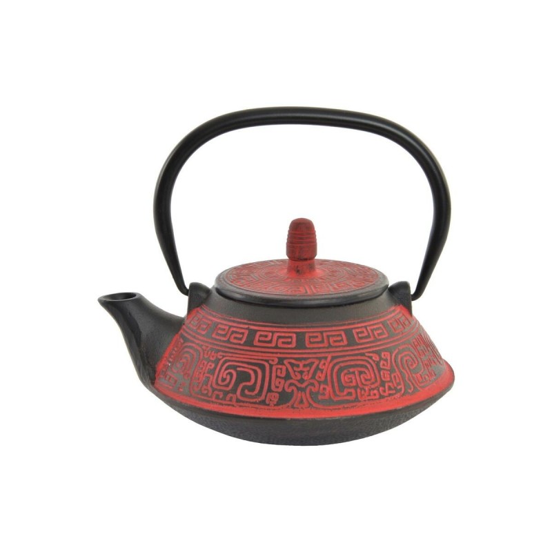 Teapot DKD Home Decor Red Black Cast...