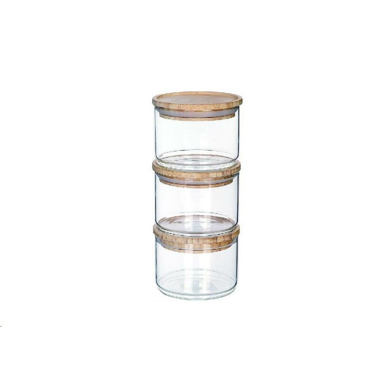 Set de 3 Boites DKD Home Decor Verre Borosilicaté (470 ml)