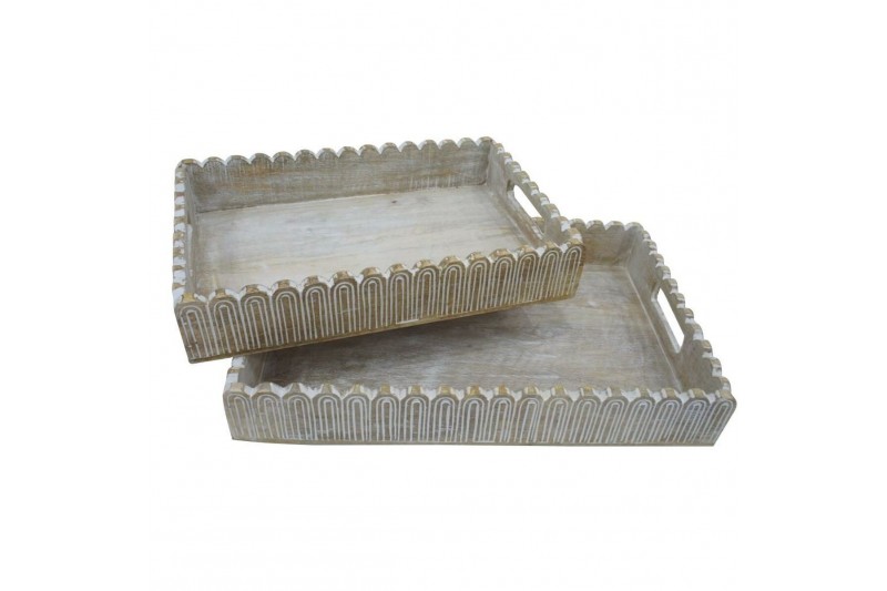 Set of trays DKD Home Decor Natural...