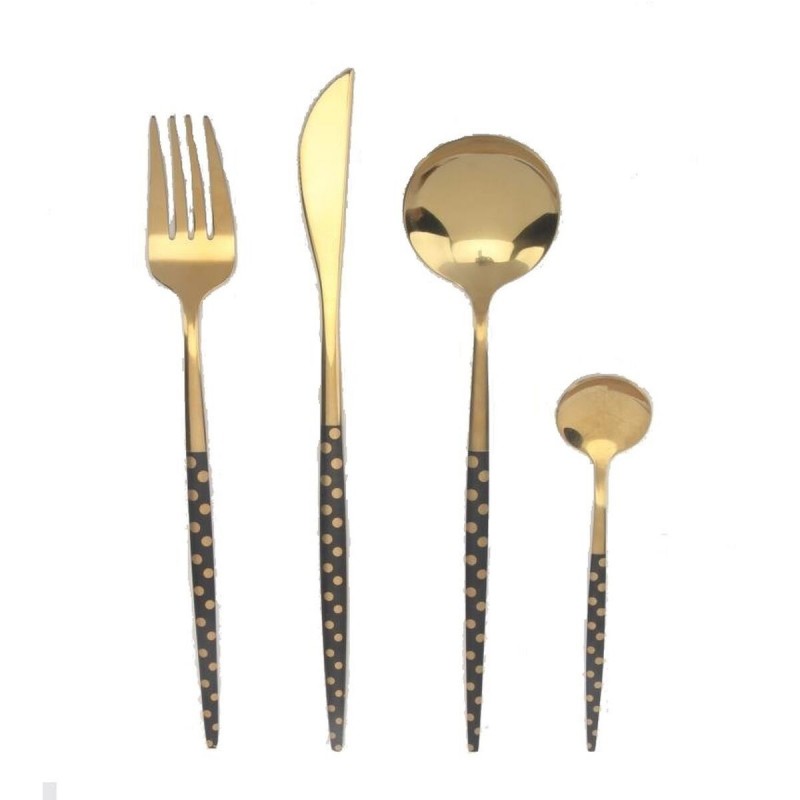 Cutlery DKD Home Decor Black Golden...