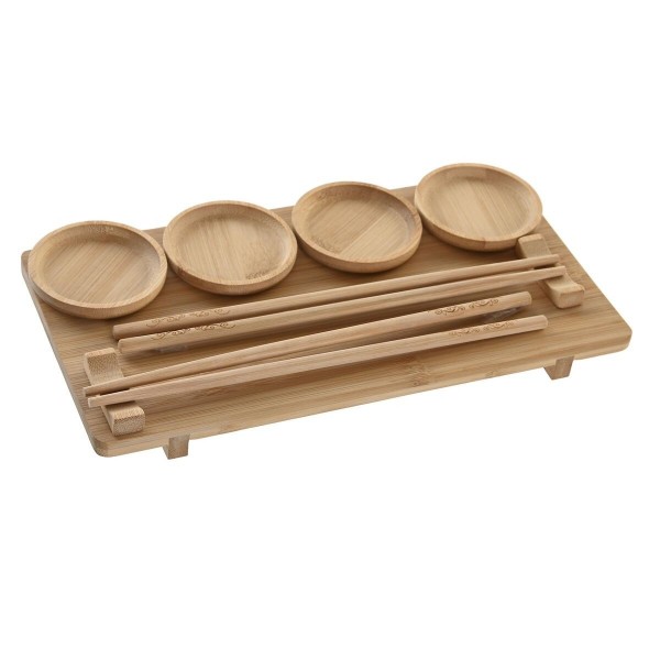 Set de sushi DKD Home Decor Naturel Bambou Oriental