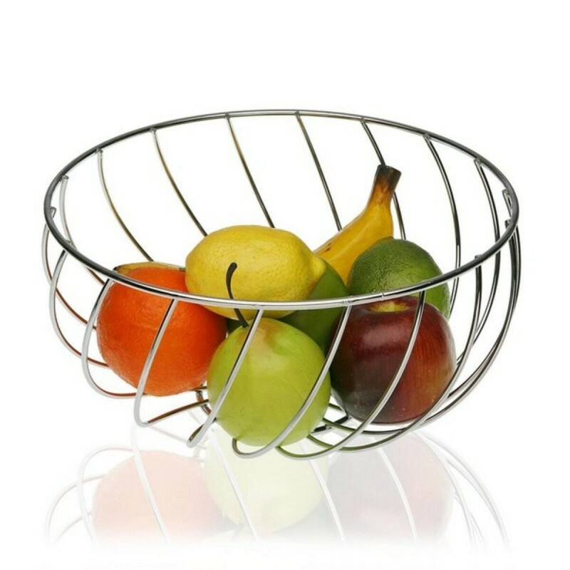 Fruit Bowl Metal Chromed (28 x 14 x...