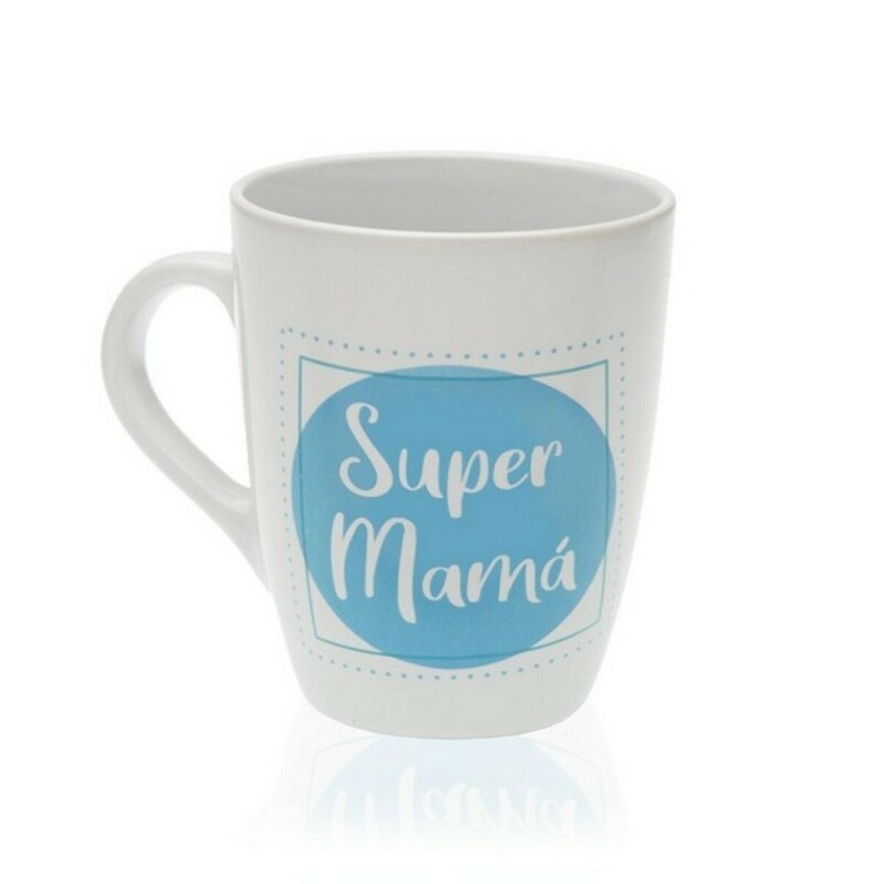 Tasse en Céramique Versa Super Mamá Grès (8,5 x 10 x 8,5 cm)