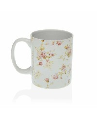 Tasse mug Versa Maggie Fleurs Porcelaine (8 x 9,5 x 12 cm)