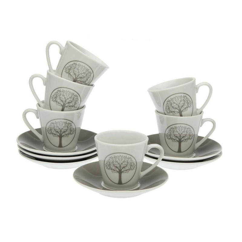 Lot de tasses avec soucoupes Versa Lively Porcelaine (12 pcs)